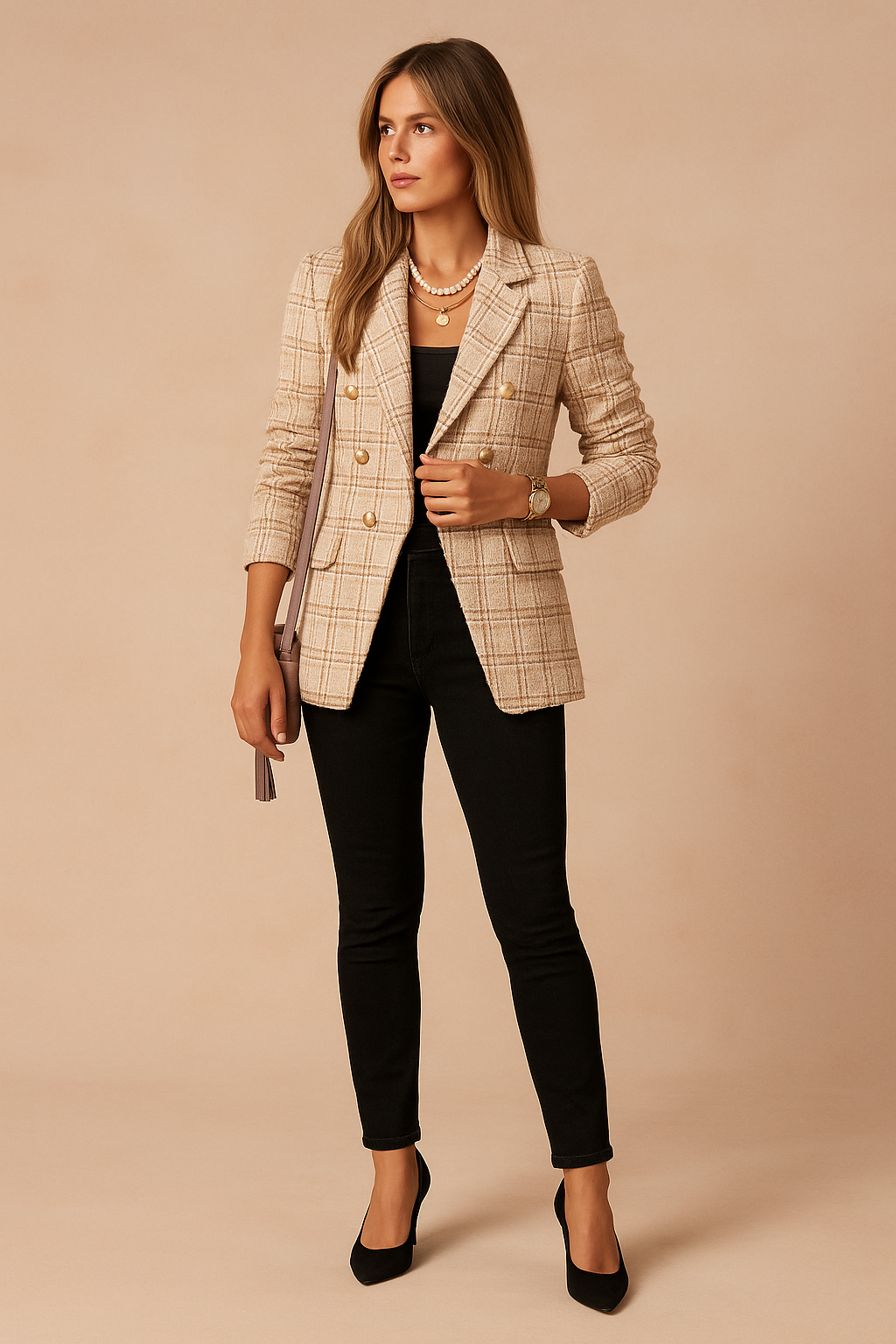 Abbey | Elegant Women's Checked Jacket 2