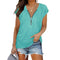 Short-Sleeve V-Neck Zip Top for Women – Soft Casual Everyday Tee – Betsy 7