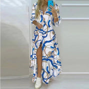 Boho Beach Maxi Dress for Women – Printed A-Line Summer Dress 1