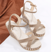 Women's Strappy Platform Sandals – Elegant Summer Sandals – Adelina