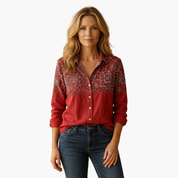 White Long-Sleeve Shirt for Women – Elegant Classic Collared Shirt 1