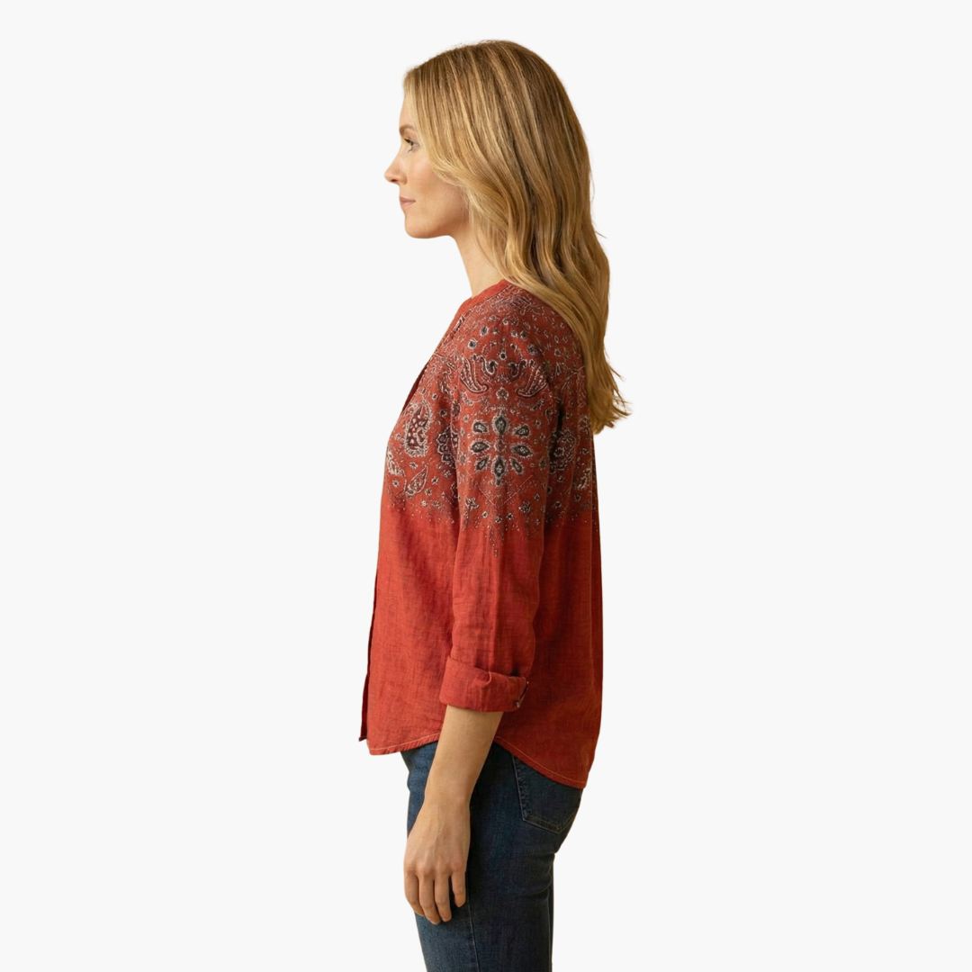 White Long-Sleeve Shirt for Women – Elegant Classic Collared Shirt 3