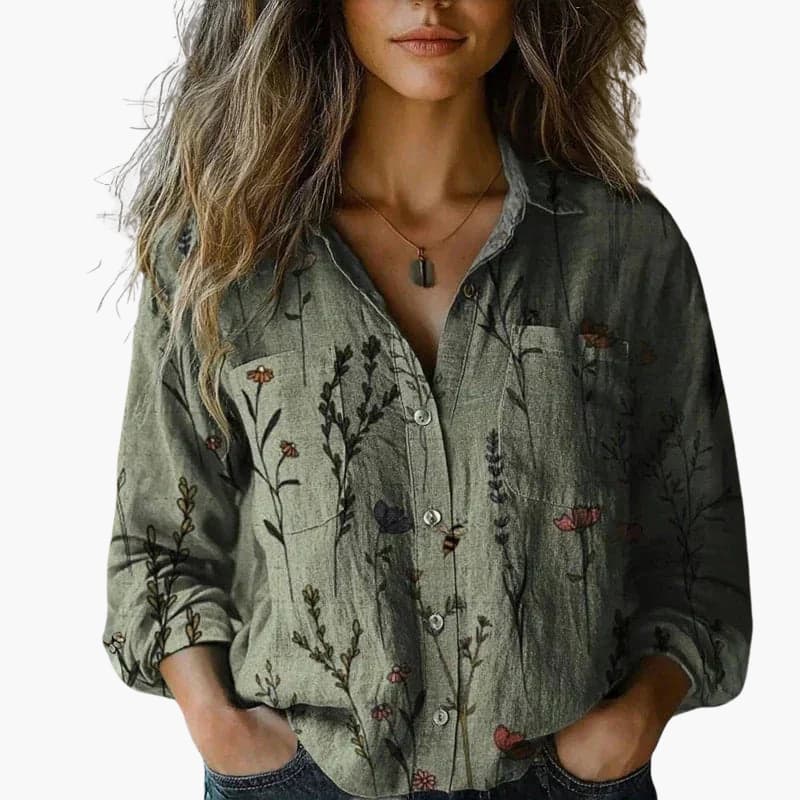 White Long-Sleeve Shirt for Women – Elegant Classic Collared Shirt 6