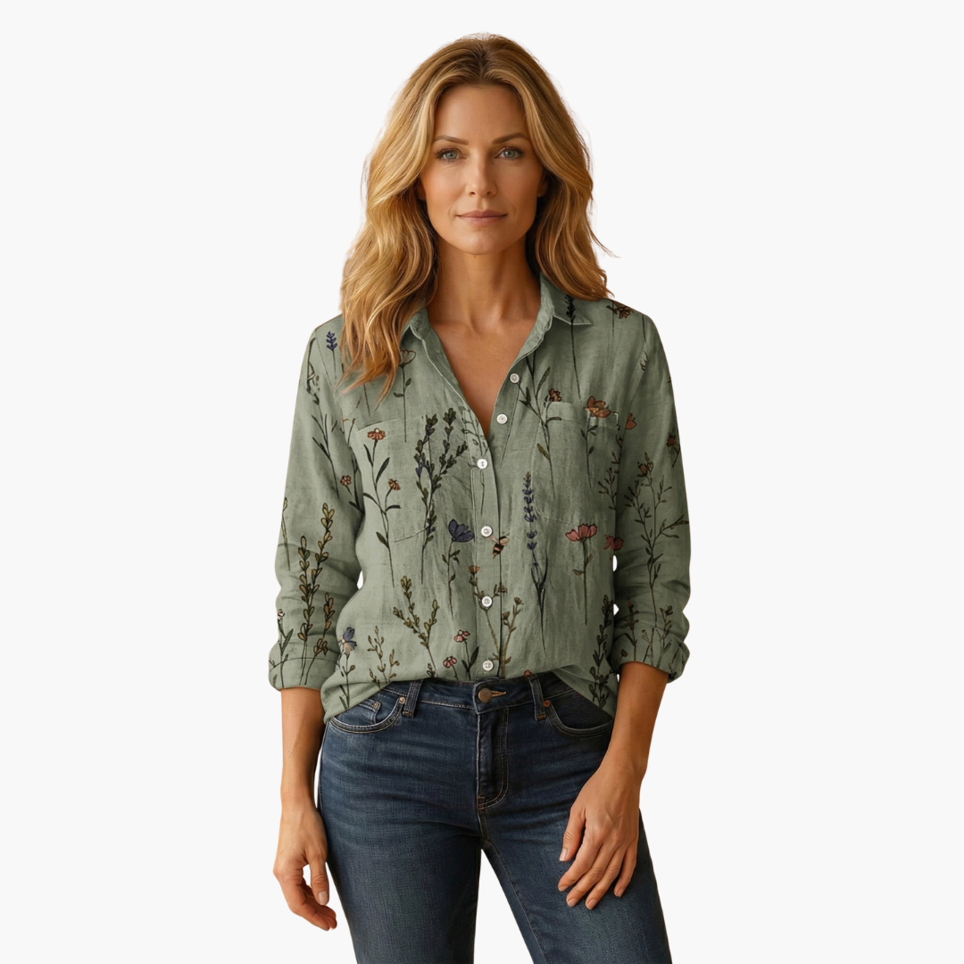 White Long-Sleeve Shirt for Women – Elegant Classic Collared Shirt 7