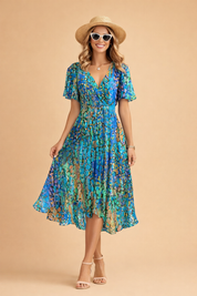 Blue Midi Dress for Women – Refined Timeless Occasion Dress – Bondi