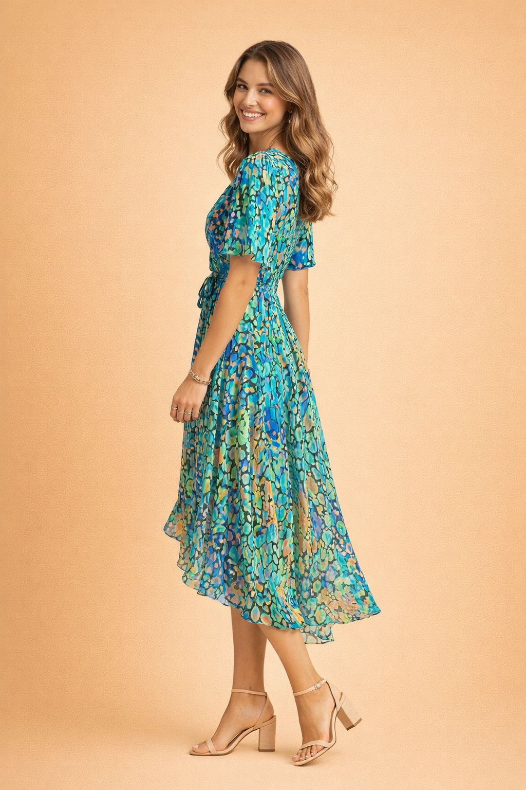 Blue Midi Dress for Women – Refined Timeless Occasion Dress – Bondi