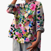 Long-Sleeve Floral Blouse for Women – Summer Blouse for Warm Days 0