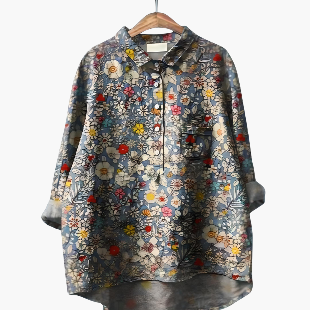 Long-Sleeve Floral Blouse for Women – Summer Blouse for Warm Days 10