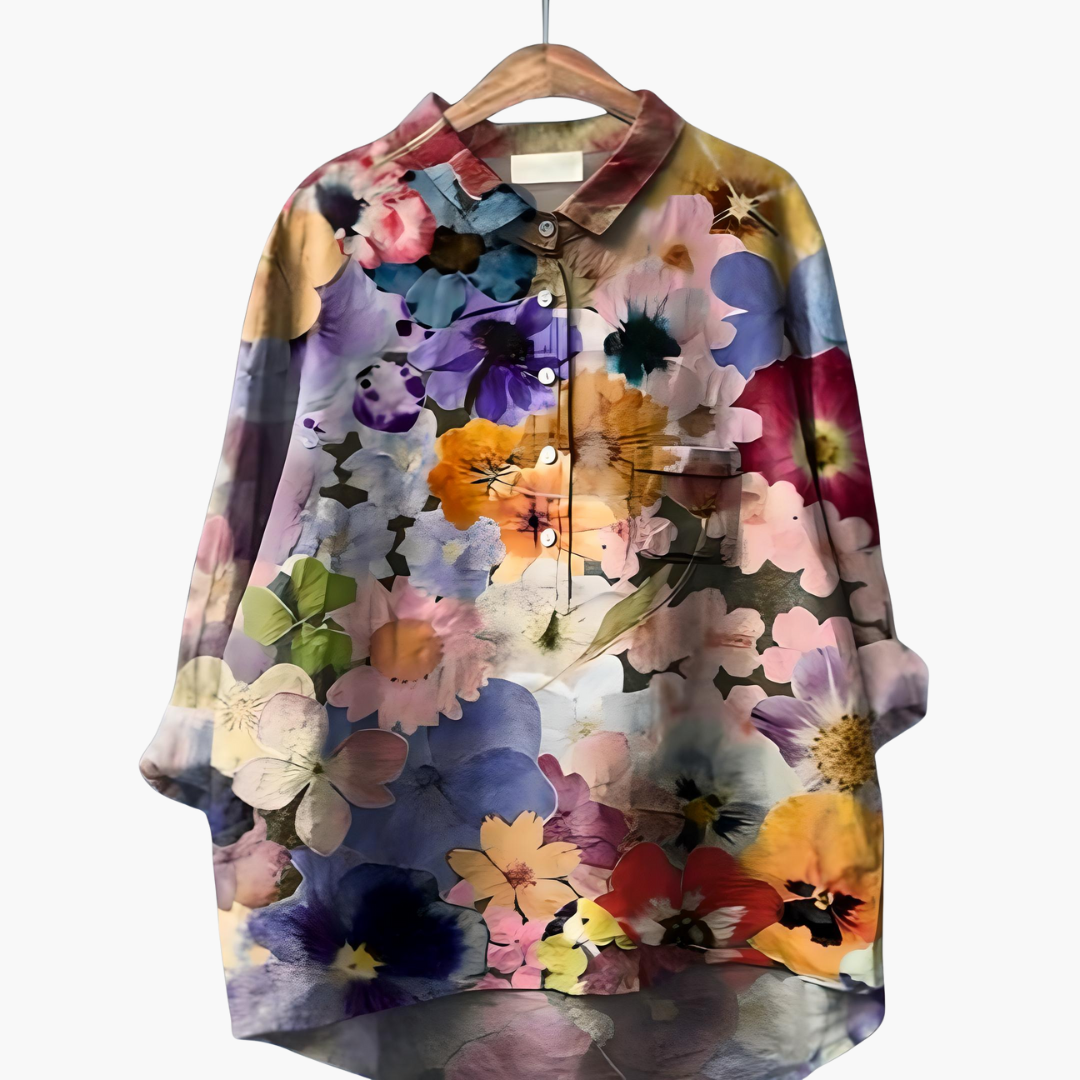 Long-Sleeve Floral Blouse for Women – Summer Blouse for Warm Days 2