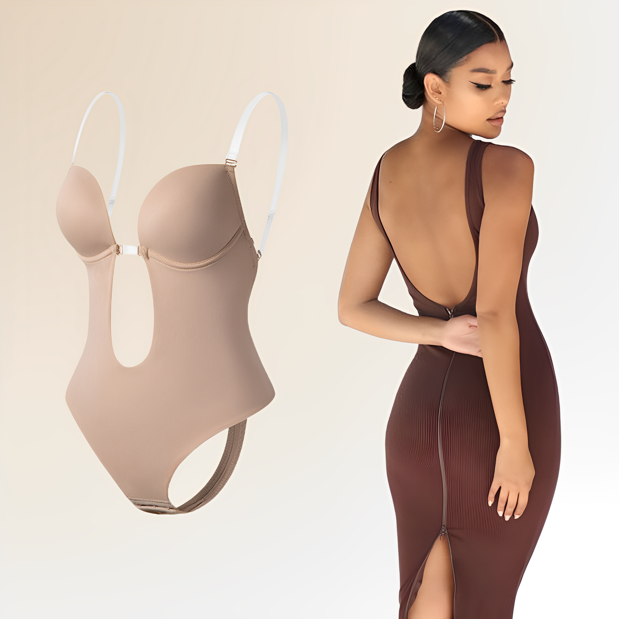 Backless Bodysuit for Women – Minimalist Seamless Body for Dresses & Tops 2