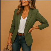 Black Blazer for Women – Elegant Long-Sleeve Office Blazer
