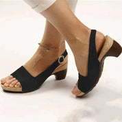 Women's Open-Heel Heeled Sandals – Comfortable Everyday Sandals – Clara 2