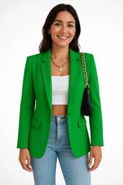 Fitted Black Blazer for Women – Elegant Single-Button Everyday Blazer 10