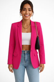 Fitted Black Blazer for Women – Elegant Single-Button Everyday Blazer 6