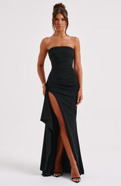 Black Dress for Weddings – Elegant Summer Dress for Evening Events 0