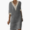 Black Knee-Length Dress for Women – Elegant Wedding Guest Dress with Round Neck & Short Sleeves 2