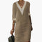 Black Knee-Length Dress for Women – Elegant Wedding Guest Dress with Round Neck & Short Sleeves 3