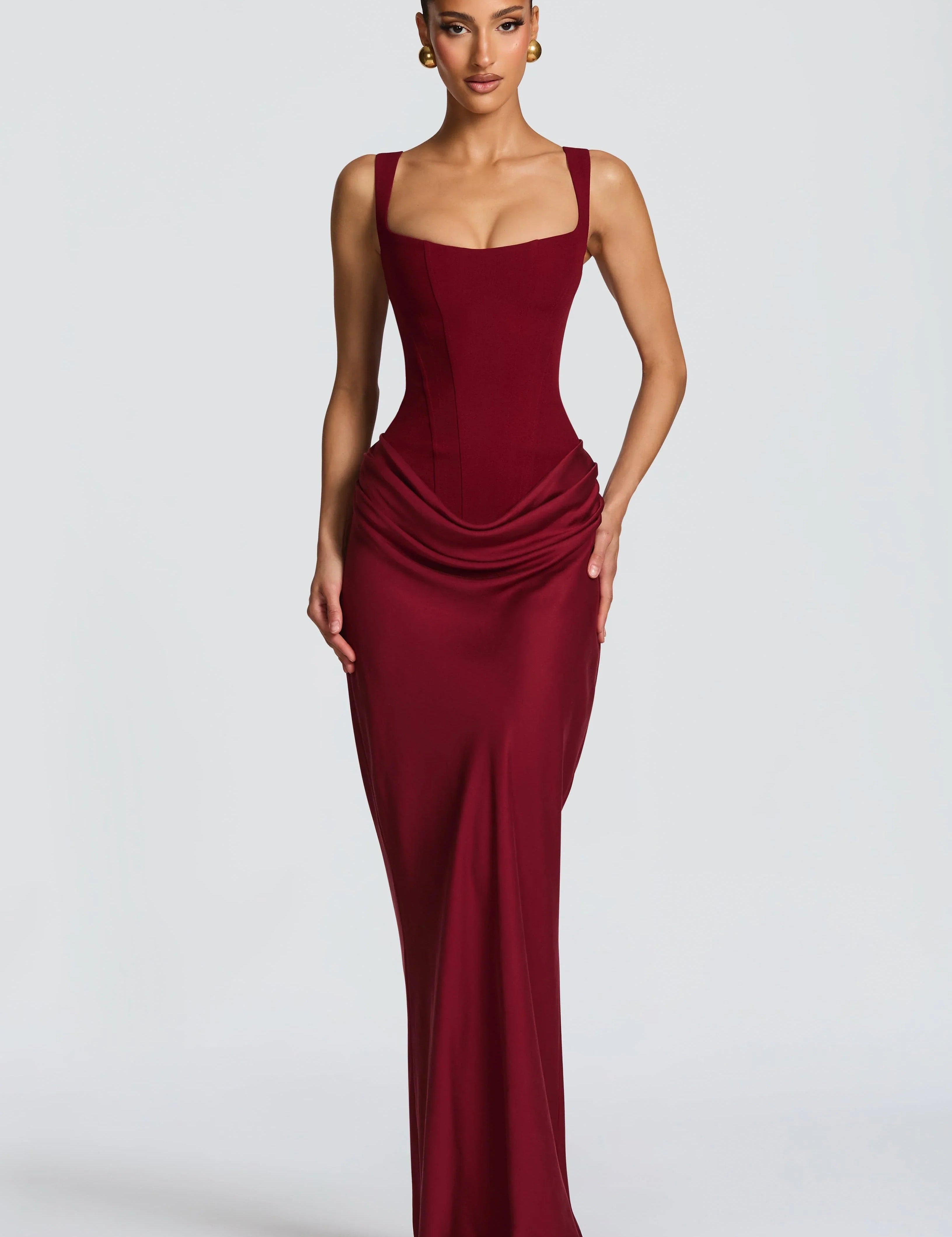 Open-Back Evening Maxi Dress for Women – Elegant Wedding Guest & Occasion Gown 10