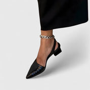 Black Orthopaedic Heels for Women – Arch-Support Elegant Court Shoes 0