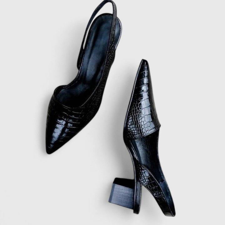 Black Orthopaedic Heels for Women – Arch-Support Elegant Court Shoes 3