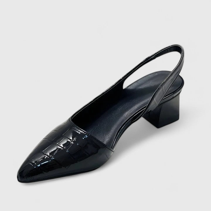 Black Orthopaedic Heels for Women – Arch-Support Elegant Court Shoes 4
