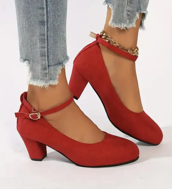 Block-Heel Court Shoes for Women – Elegant Comfortable Heels – Celeste 3