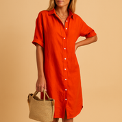 Shirt Dress for Women – Comfortable Cotton-Blend Summer Dress 3