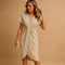 Wrap Midi Dress for Women – Elegant Figure-Flattering Occasion Dress – Femke 1