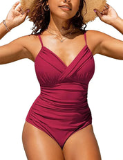 Push-Up V-Neck Swimsuit for Women – Elegant One-Piece Bathing Suit – Bruna 12