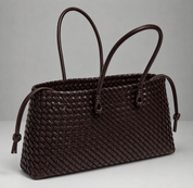 Women's Woven Leather Handbag – Stylish Everyday Tote Bag
