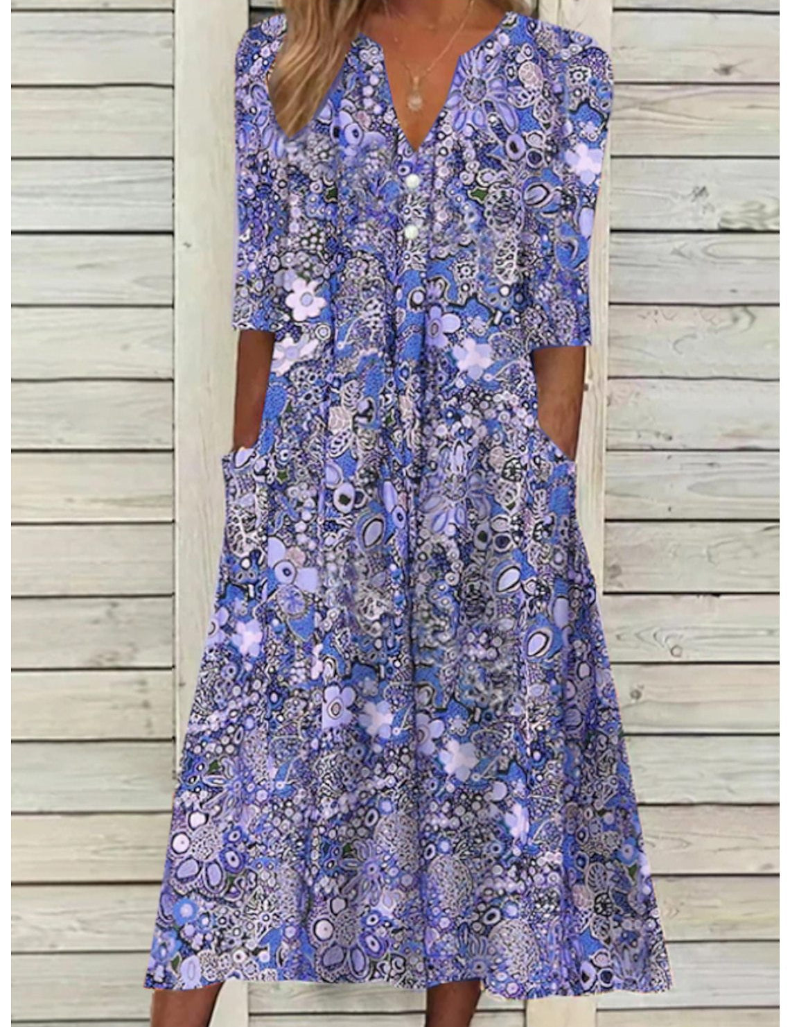 V-Neck Maxi Dress for Women – Elegant & Comfortable Dress for Any Occasion 1