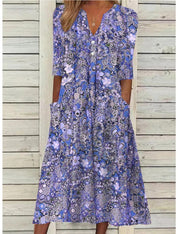 V-Neck Maxi Dress for Women – Elegant & Comfortable Dress for Any Occasion 1