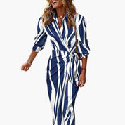 Striped Maxi Shirt Dress for Women – Elegant & Comfortable Summer Dress 3