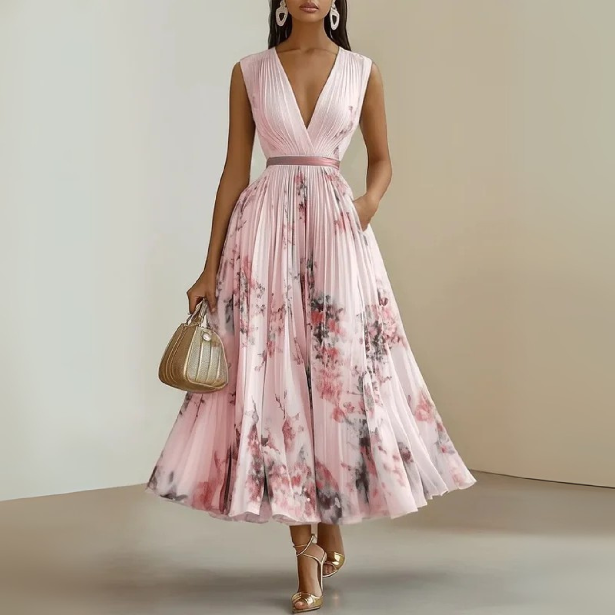 V-Neck Maxi Dress for Women – Stylish & Breathable Summer Dress 2
