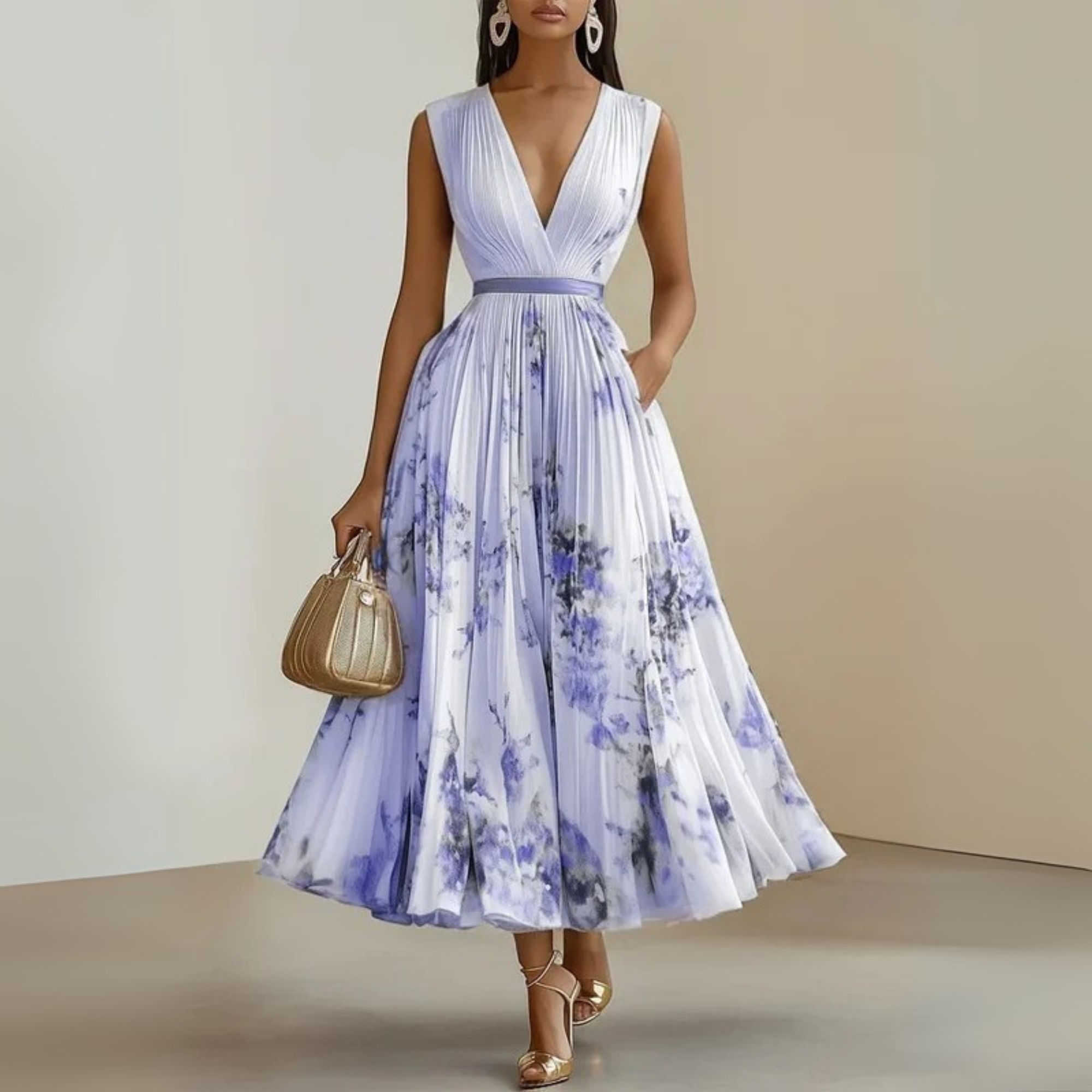 V-Neck Maxi Dress for Women – Stylish & Breathable Summer Dress 5