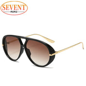 Large Oval Sunglasses for Women – UV400 Metal-Frame Elegant Sunglasses 12