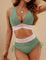 Two-Piece Bikini for Women – Ruched High-Waist Halter Bikini Set 1