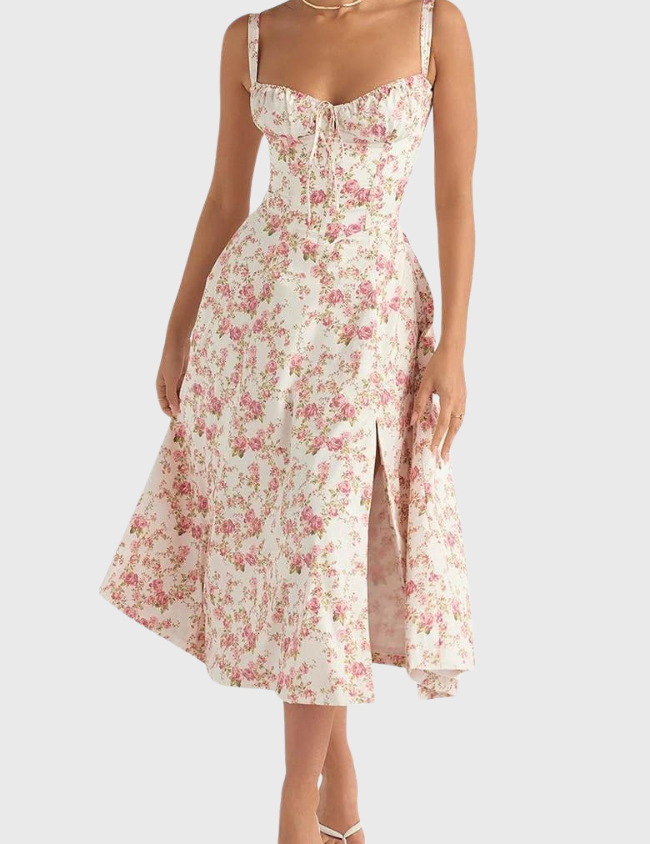 Corset Midi Dress for Women – Fitted Summer Occasion Dress – Eilish 1