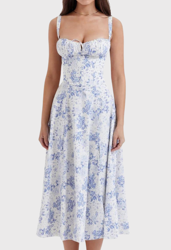 Corset Midi Dress for Women – Fitted Summer Occasion Dress – Eilish 2