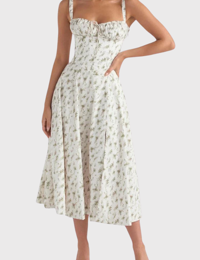 Corset Midi Dress for Women – Fitted Summer Occasion Dress – Eilish 3