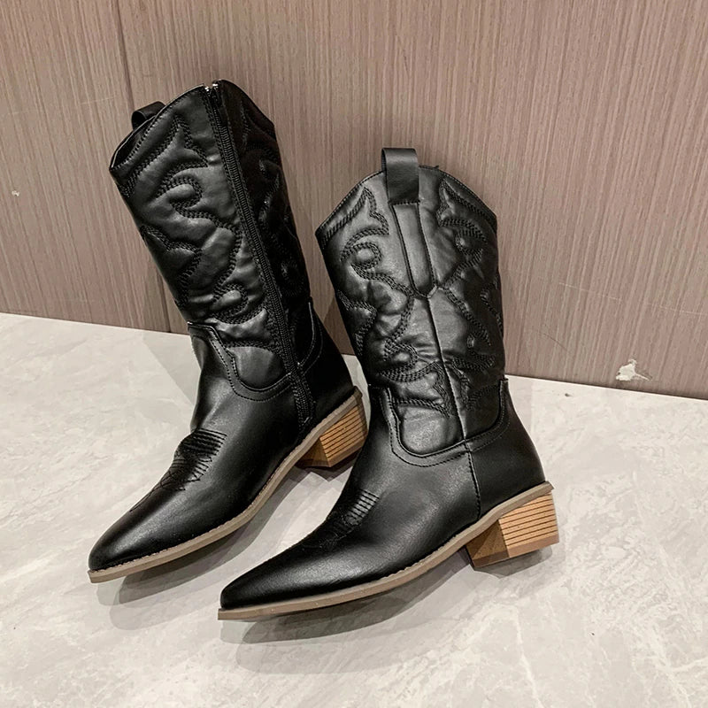 Western Cowboy Boots for Women – Retro-Style Ankle Boots – Evelyn 2