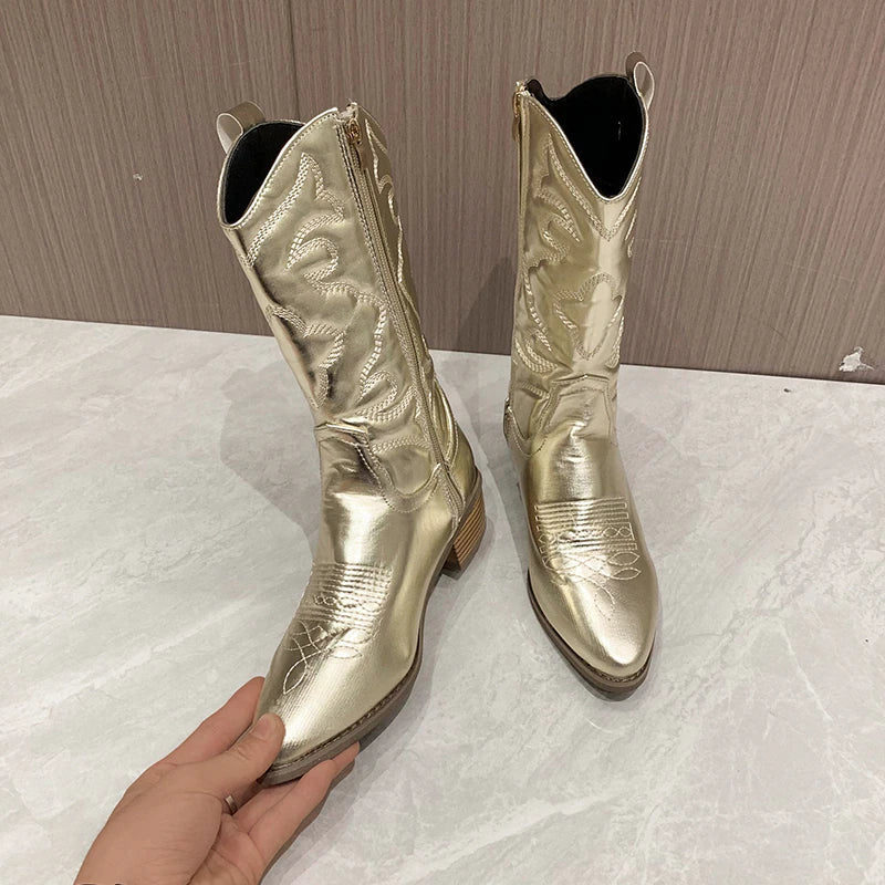 Western Cowboy Boots for Women – Retro-Style Ankle Boots – Evelyn 4