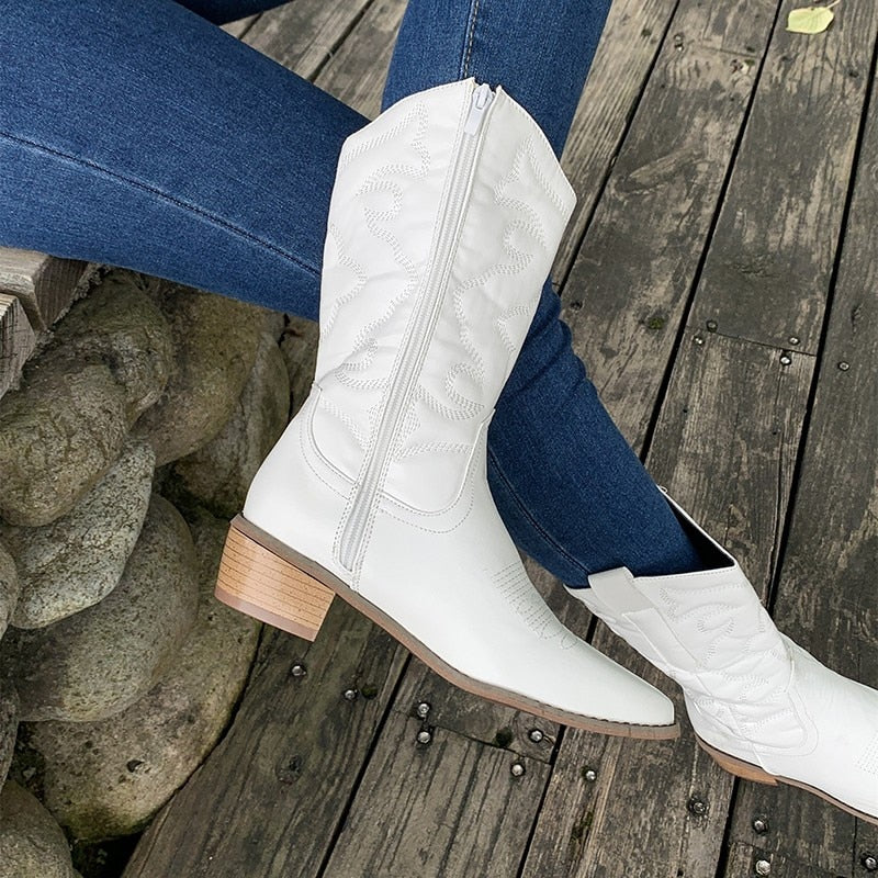 Western Cowboy Boots for Women – Retro-Style Ankle Boots – Evelyn 7