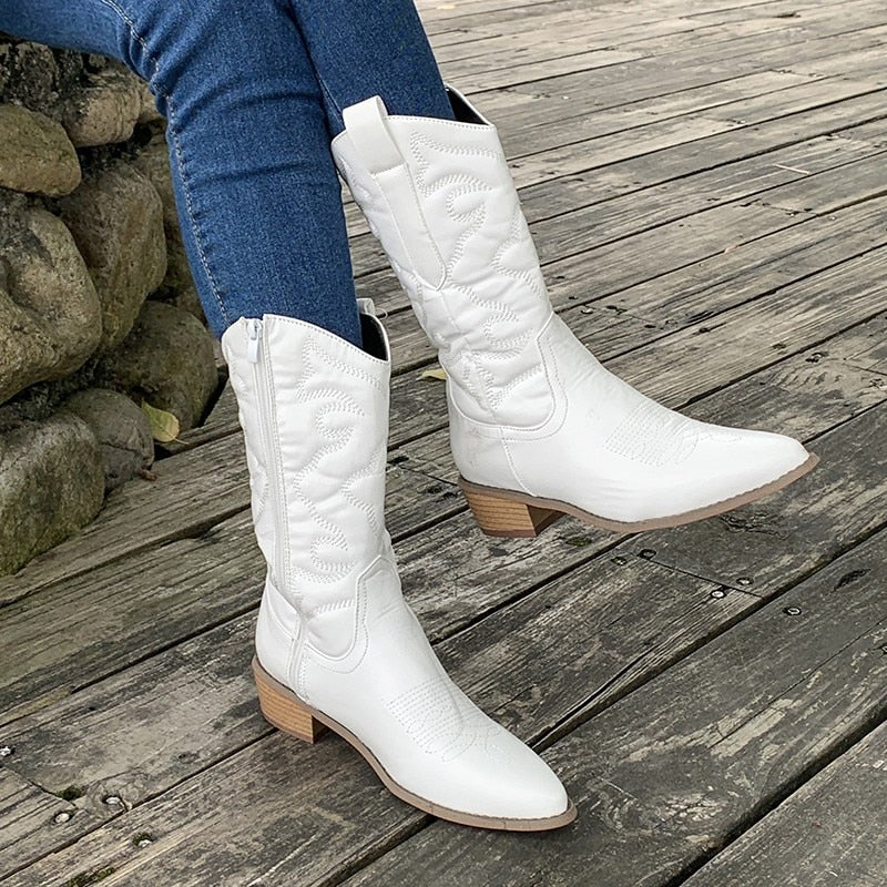 Western Cowboy Boots for Women – Retro-Style Ankle Boots – Evelyn 9