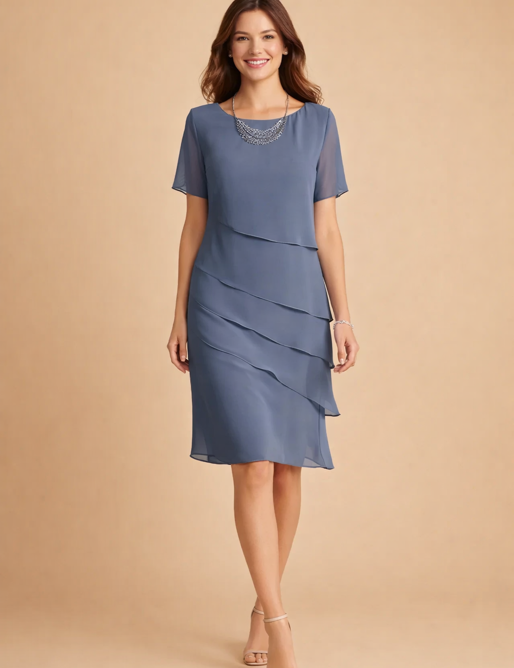 Chiffon Dress for Women – Elegant Relaxed Occasion Dress – Chelsea