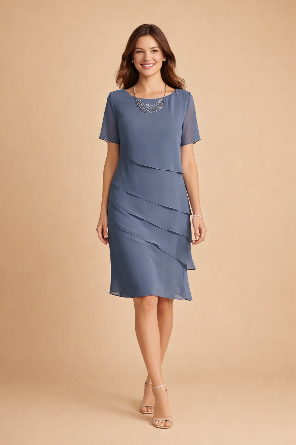 Chiffon Dress for Women – Elegant Relaxed Occasion Dress – Chelsea