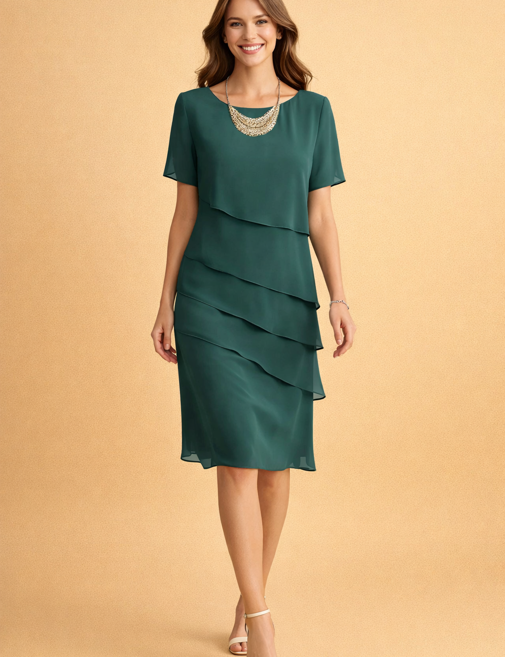 Chiffon Dress for Women – Elegant Relaxed Occasion Dress – Chelsea