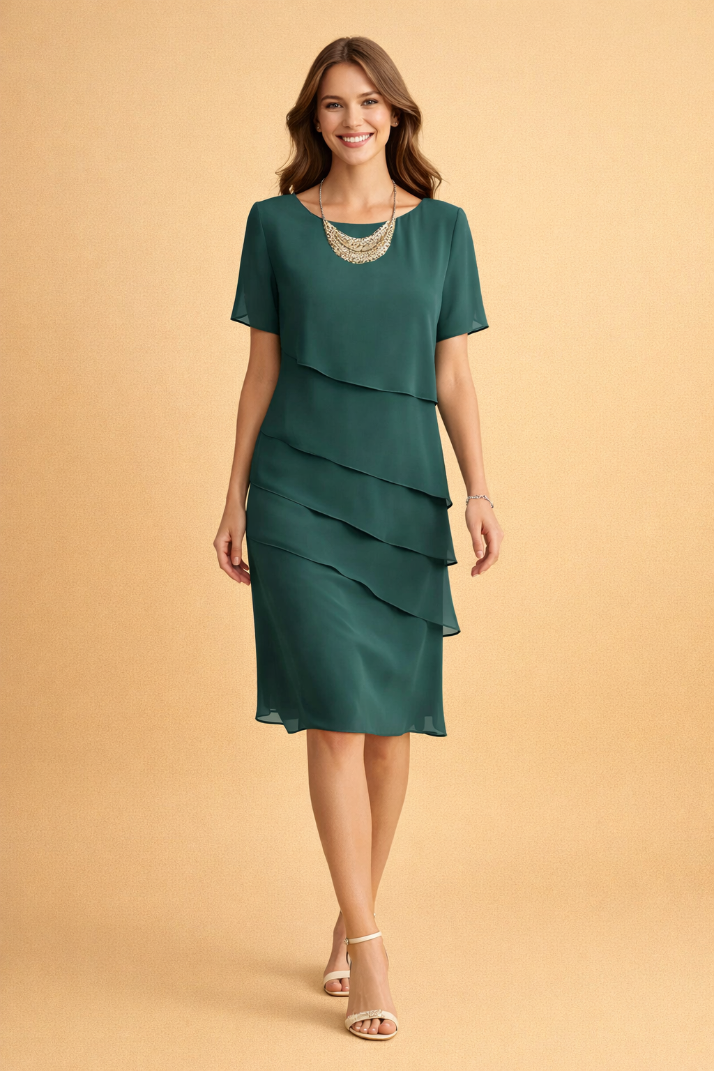 Chiffon Dress for Women – Elegant Relaxed Occasion Dress – Chelsea