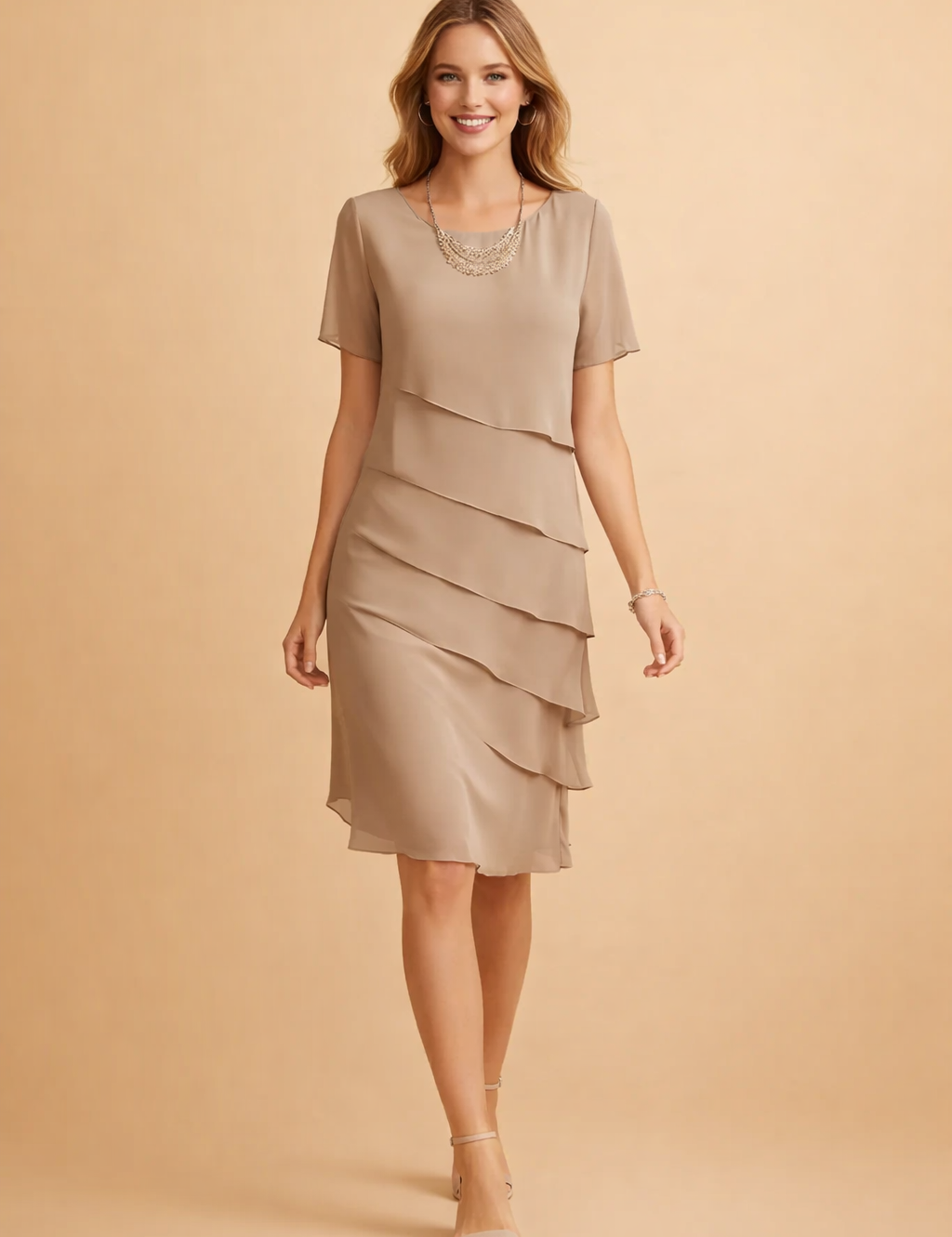 Chiffon Dress for Women – Elegant Relaxed Occasion Dress – Chelsea
