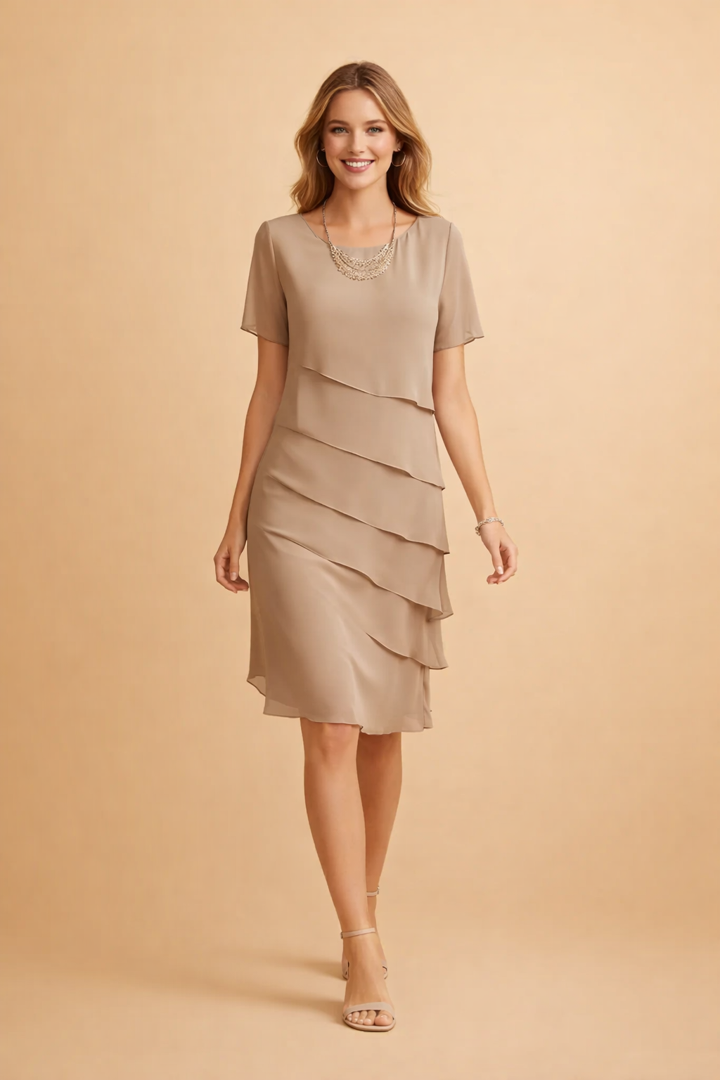 Chiffon Dress for Women – Elegant Relaxed Occasion Dress – Chelsea